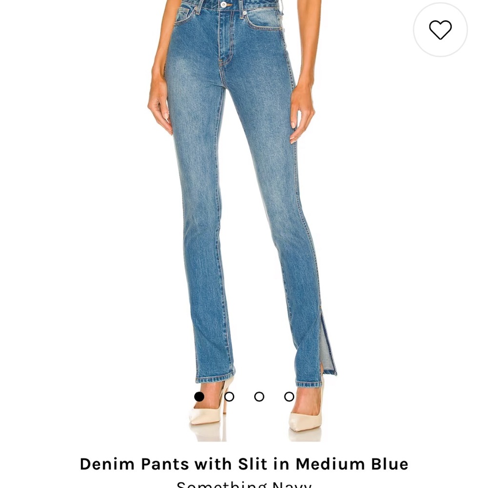 NWT Something Navy Denim Jeans with Slits